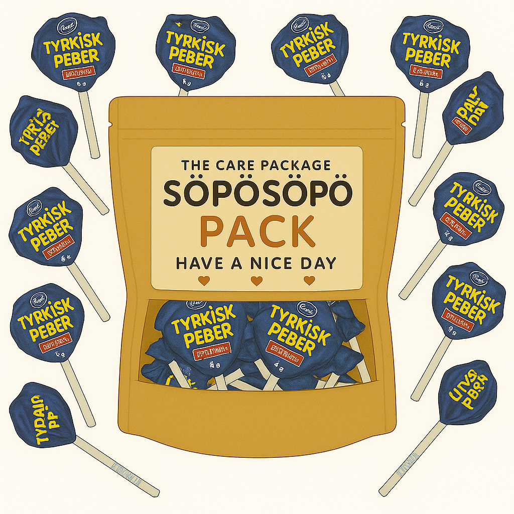 SÖPÖSÖPÖ Scandinavian Treat Pack - Fazer Tyrkisk Peber Salmiac Lollipops - 81g SÖPÖSÖPÖ pack