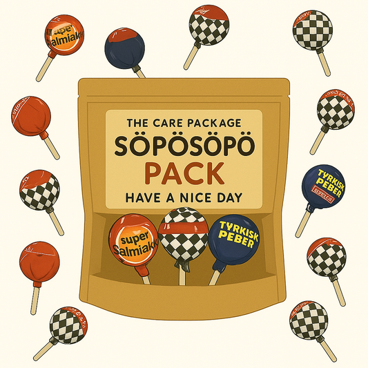 SÖPÖSÖPÖ Scandinavian Treat Pack - Fazer Salmiakki Mix Lollipops - 81g SÖPÖSÖPÖ pack