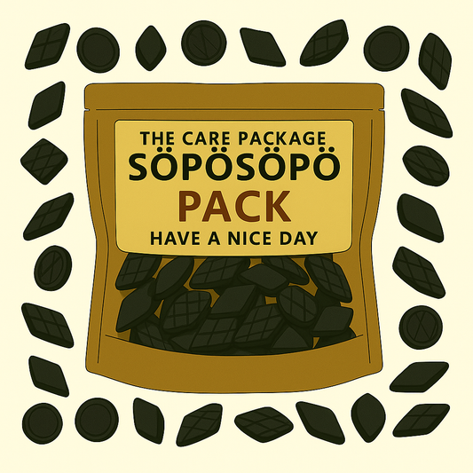 SÖPÖSÖPÖ Scandinavian Treat Pack – Fazer Salmiakki Mix Candy Bag 200g – Vegan, Palm Oil Free, Finnish Classic – soposopo pack