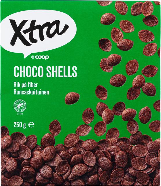 Xtra Choco Shells Cocoa-Wheat Cereal 250 g - Soposopo