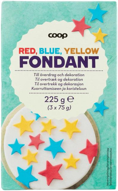 Coop Sugar Paste 225g (Red. Blue. Yellow Assortment) - Soposopo