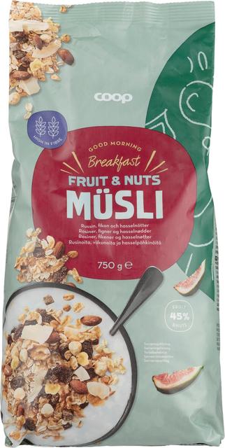 Coop muesli fruit & nut 750 g - Soposopo