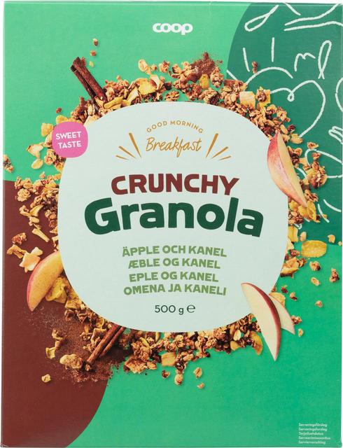 Coop crunchy granola apple and cinnamon 500 g - Soposopo