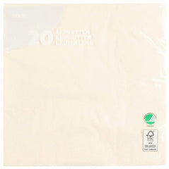 Coop napkin cream white 40x40cm pack of 20 - Soposopo