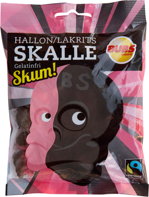 Bubs Skull Raspberry Foam Liquorice 1 Pack of 90g 3.17oz - Soposopo