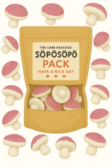 SÖPÖSÖPÖ Scandinavian Treat Pack – Cloetta Vaahtokanttarelli Marshmallow Mushrooms Gummies – 150g SÖPÖSÖPÖ Pack