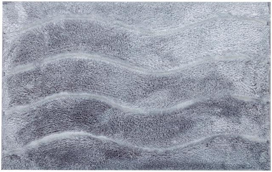 House bathroom mat Wave 50x80 cm light gray - Soposopo