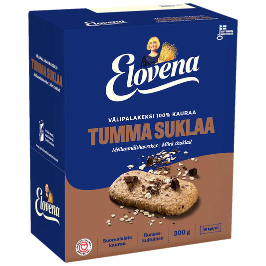 Elovena Dark Chocolate Whole Grain Snack Cookies 300g – product photo