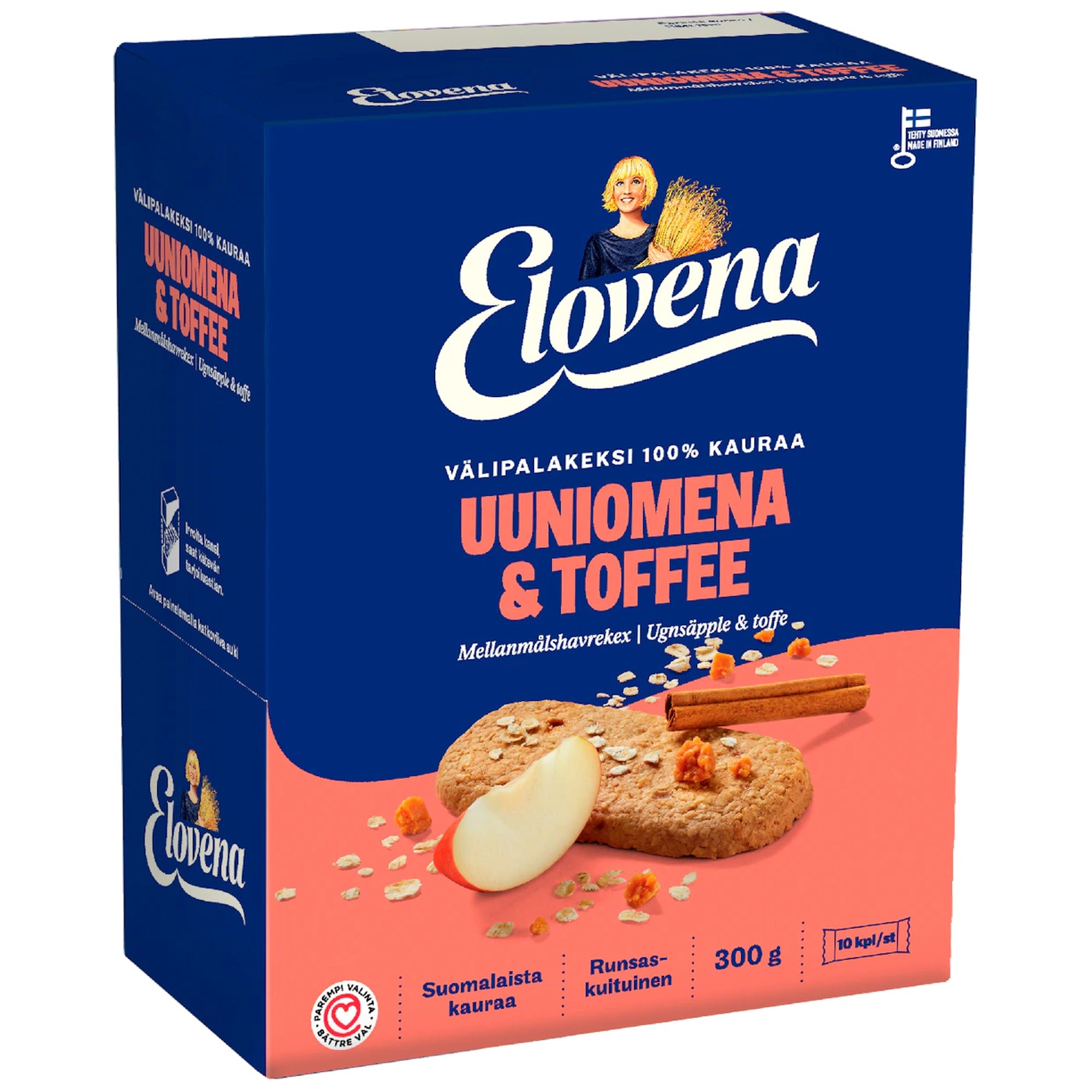 Elovena Whole Grain Apple-Toffee Snack Cookies 300g – product photo