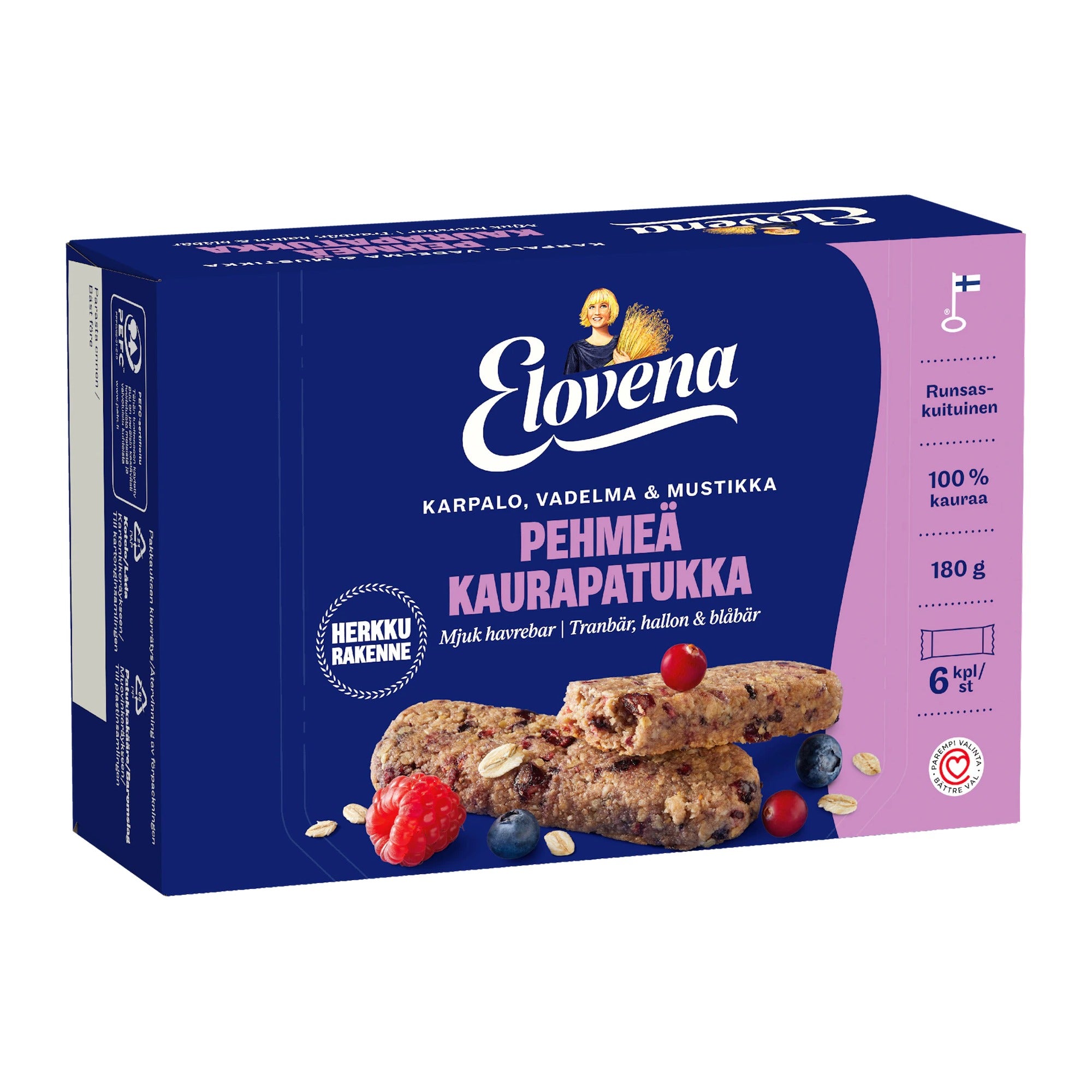 Elovena Soft Oat Biscuits with Cranberry, Raspberry, Blueberry – product photo