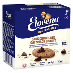 Elovena Gluten-Free Dark Chocolate Oat Cookies 162g – product photo
