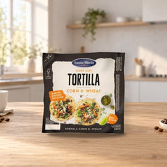 Santa Maria Tortilla Corn & Wheat Small 8-Pack 200G – product photo on a table