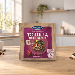 Santa Maria Tex Mex Beetroot Tortilla 240G Medium – product photo on a table