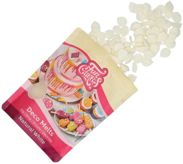 FunCakes Deco Melts Buttons. White - Soposopo