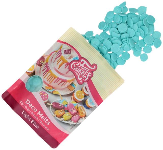 FunCakes Deco Melts Buttons. Light Blue 250g - Soposopo