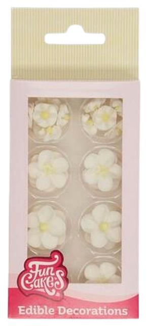 FunCakes Edible Decoration. White/Yellow Flower Assortment - Soposopo