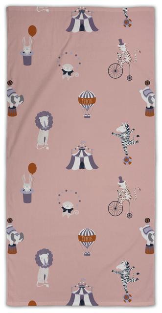 Ciraf children's bath towel Circus 70x140 cm. pink - Soposopo