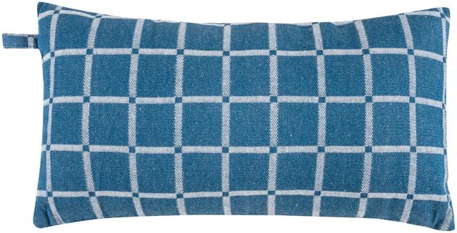 House sauna pillow Checkered. blue - Soposopo