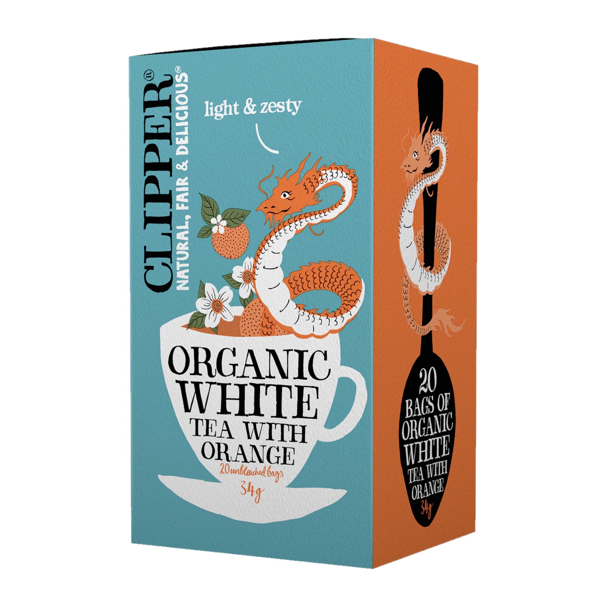 Clipper Organic White Tea with Orange Flavor – product photo