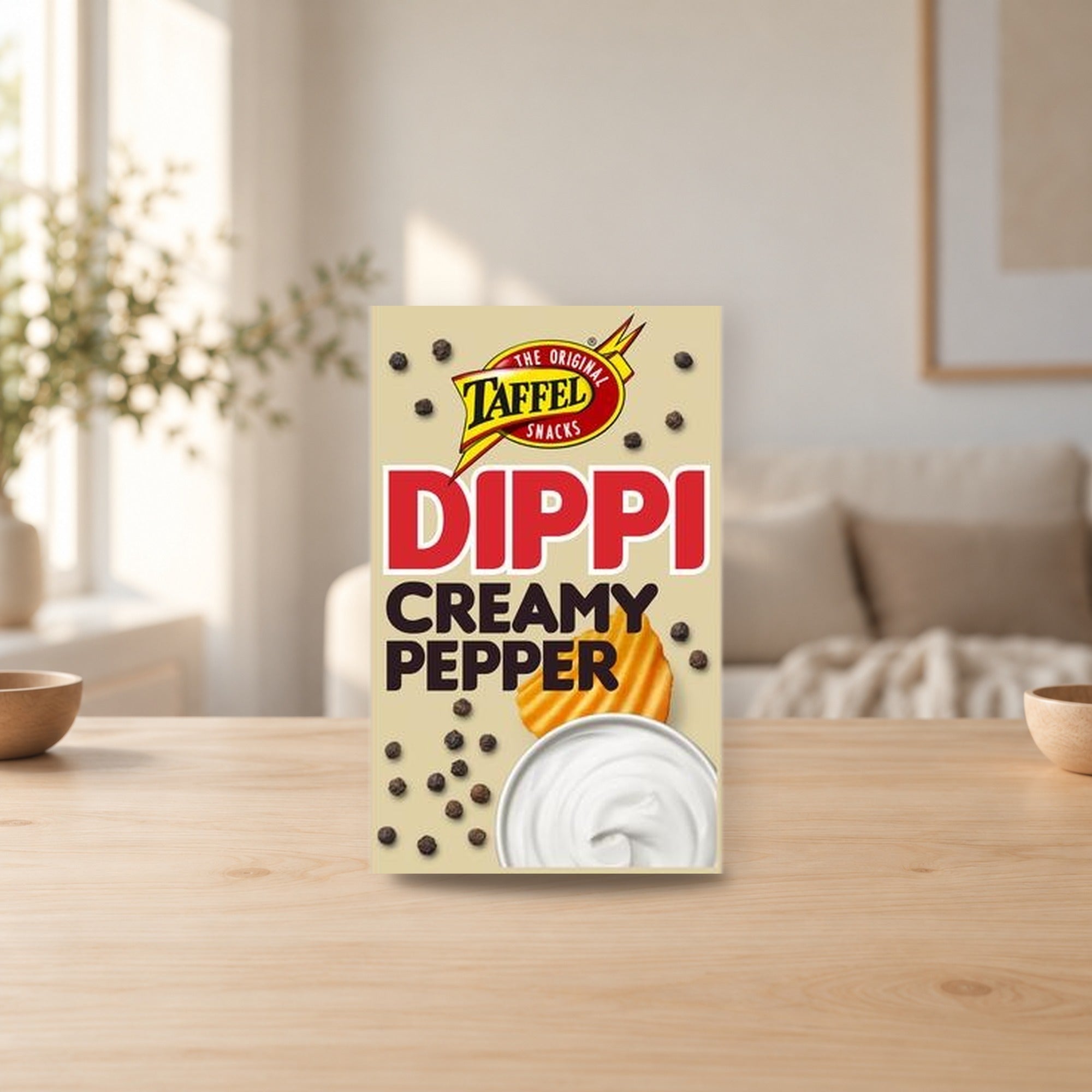 Taffel Creamy Pepper Dip Snacks – product photo on a table