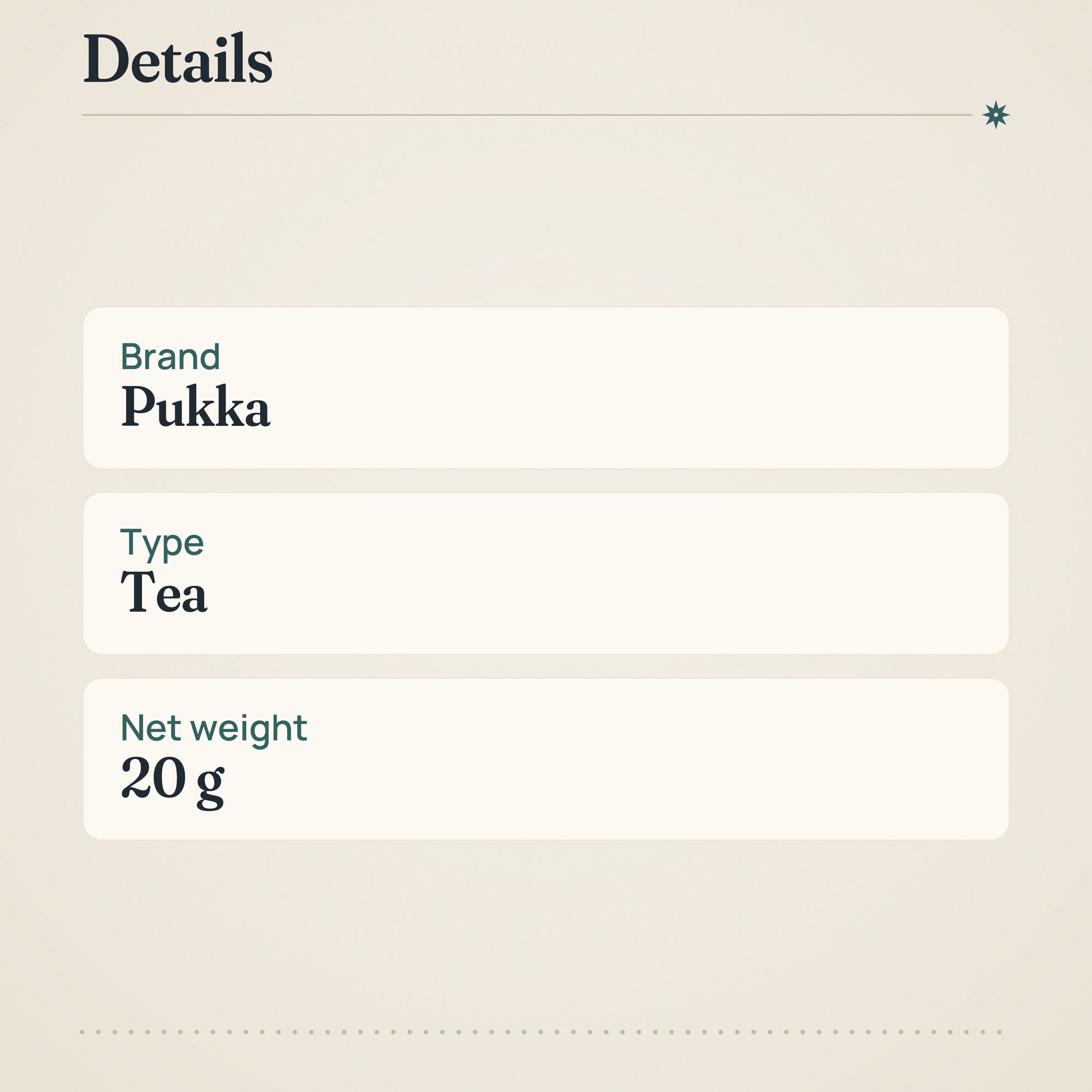 Pukka Night Time Organic Herbal Tea – product details