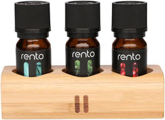 Rento sauna fragrances 3 x 10 ml with bamboo stand - Soposopo