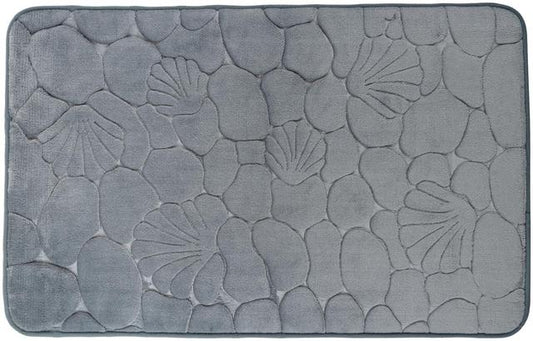 House bathroom mat Shell 50x80 cm gray - Soposopo