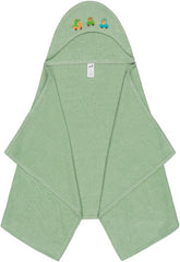 Ciraf children's hooded towel Animals 70x140 cm. green - Soposopo