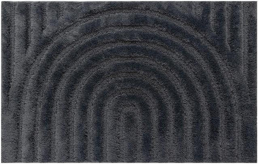 House bathroom mat Art Deco 50x80 cm dark gray - Soposopo