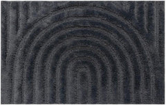 House bathroom mat Art Deco 50x80 cm dark gray - Soposopo