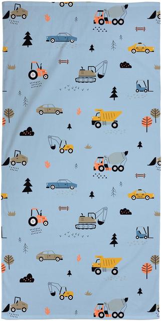 Ciraf children's towel Vehicles 70x140 cm. blue - Soposopo