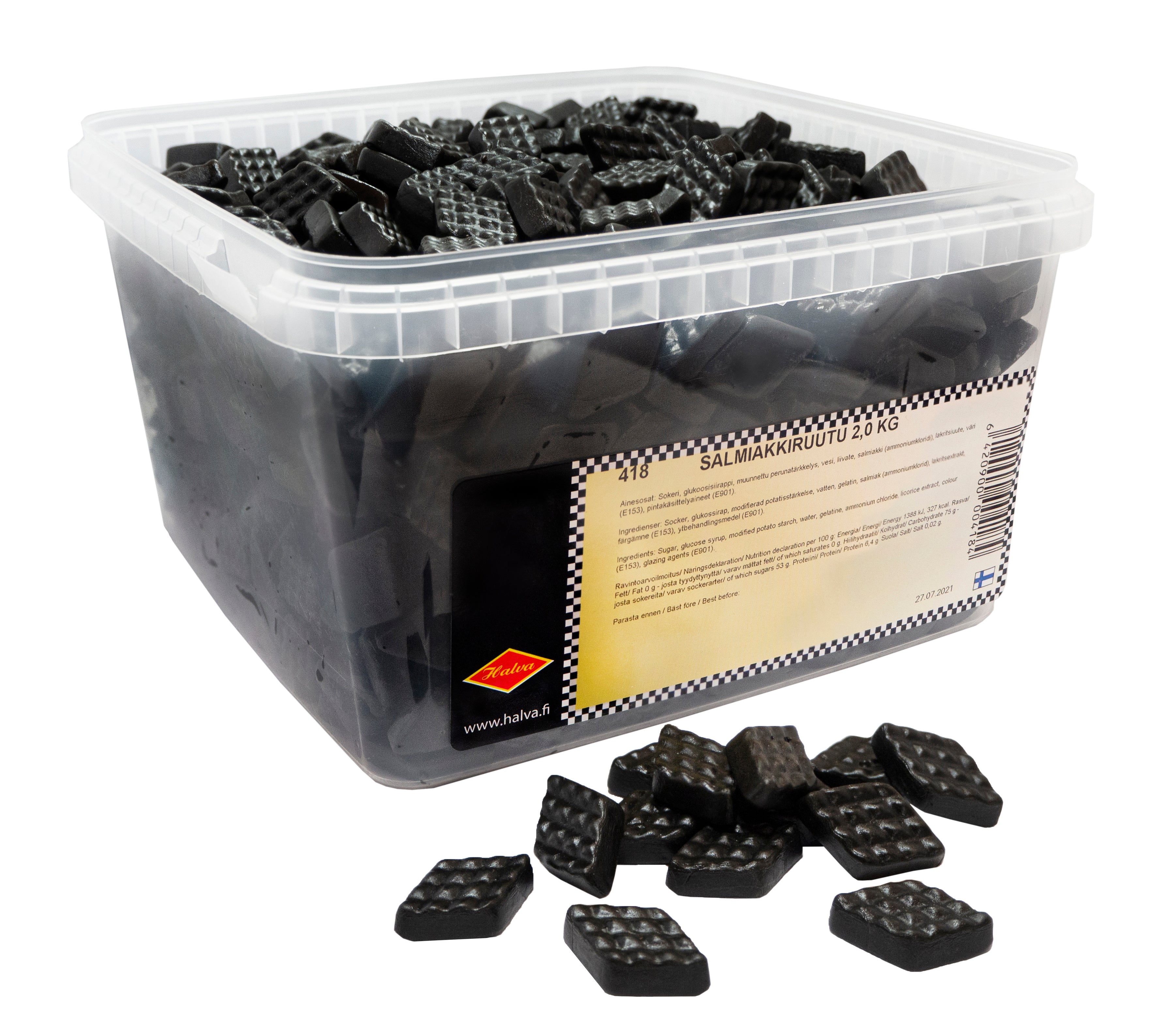 Halva Salmiakki Licorice 2kg Box - Finnish Treat - Soposopo