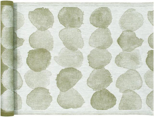 Lapuan Kankurit Sade bench towel 46x60 cm 4/white-olive linen-cotton - Soposopo
