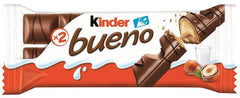 Kinder Bueno 43g milk chocolate covered waffle with milky hazelnut filling - Soposopo