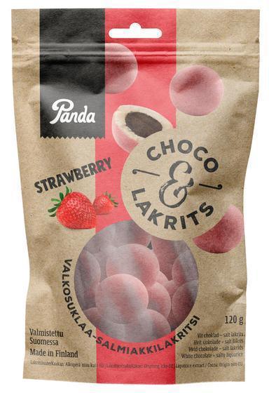 Panda Choco Lakrits strawberry chocolate liquorice 120g - Soposopo