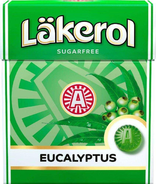 Cloetta Läkerol Eucalyptus Sugar Free Pastilles 1 Box of 25g 0.9 oz - Soposopo