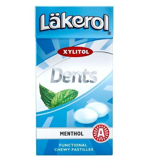 Cloetta Lakerol Dents Menthol Pastilles 1 Box of 36g 1.3oz - Soposopo