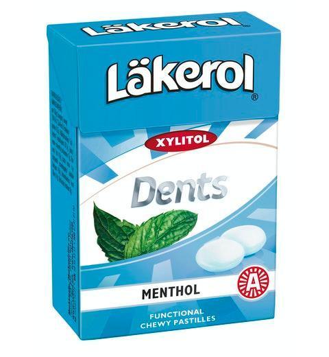 Cloetta Lakerol Dents Menthol Pastilles 1 Box of 85g 3oz - Soposopo