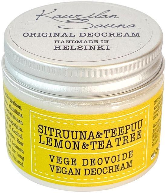 Kaurilan Sauna Vegan deodorant cream Lemon Tea Tree 50ml - Soposopo