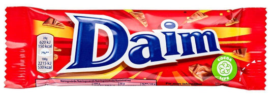 Daim Crunchy Caramel Bar - 28g Original - Swedish - Milk Chocolate 1oz - Soposopo