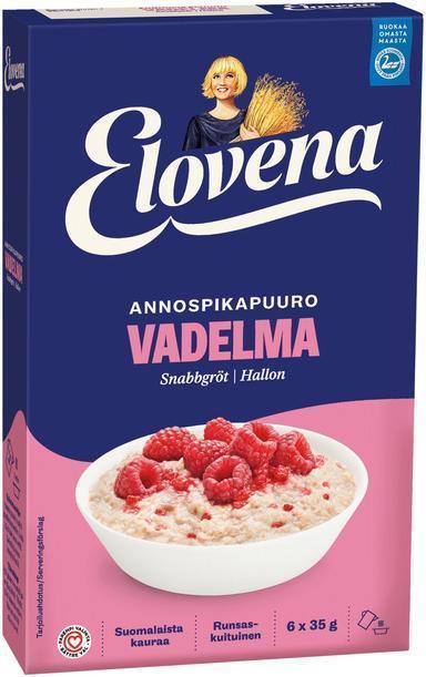 Elovena 210g raspberry annospikapuuro - Soposopo