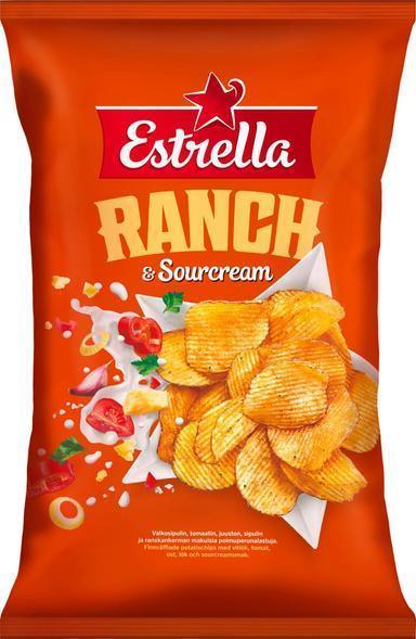 Estrella Sour Cream & Ranch Chips 275g - Crunchy Snack - Soposopo