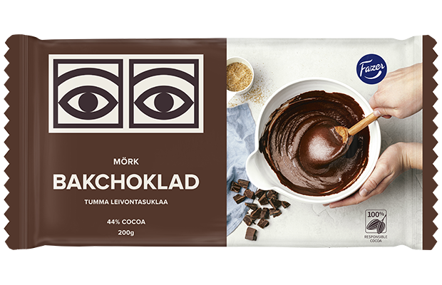 Fazer Dark baking Chocolate 1 bar of 200g - Soposopo