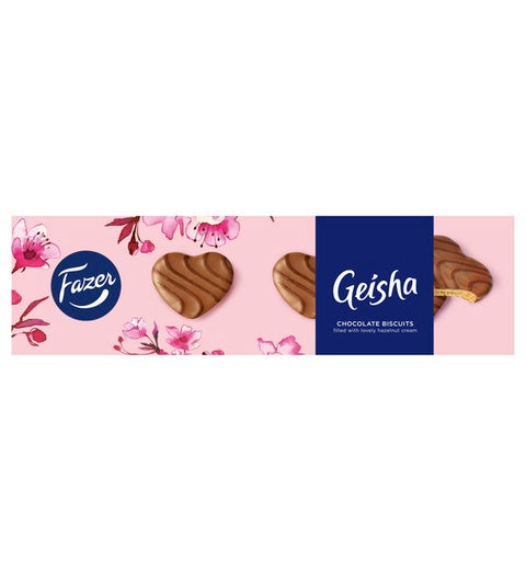 Fazer Geisha Hazelnut Cream Milk Chocolate Biscuits 100g - Soposopo