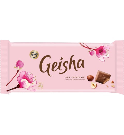 Fazer Geisha Original Chocolate Bar 121g with Hazelnut Nougat - Soposopo