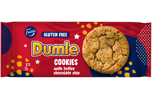 Fazer Dumle Cookies Gluten free Biscuits 1 bar of 140g - Soposopo