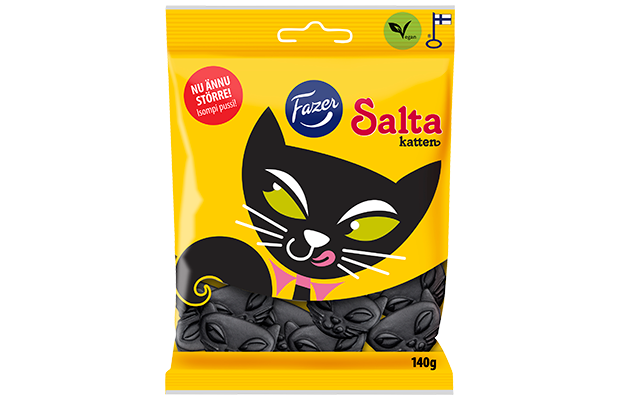 Fazer Salta Katten Licorice 140g Classic Black Cat Candy - Soposopo