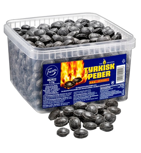 Fazer Tyrkisk Peber Salty Licorice Classic 2.2kg Box - Soposopo
