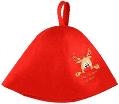 Winteria sauna hat reindeer red - Soposopo