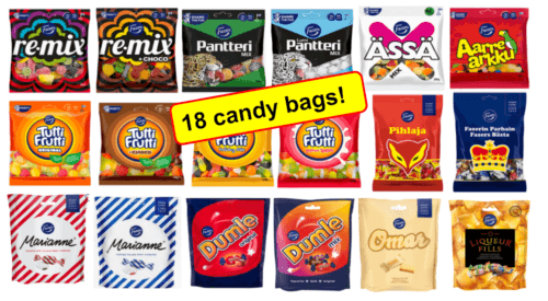 Finnish Candy Set from Fazer 18 Bags 4.075kg - Soposopo